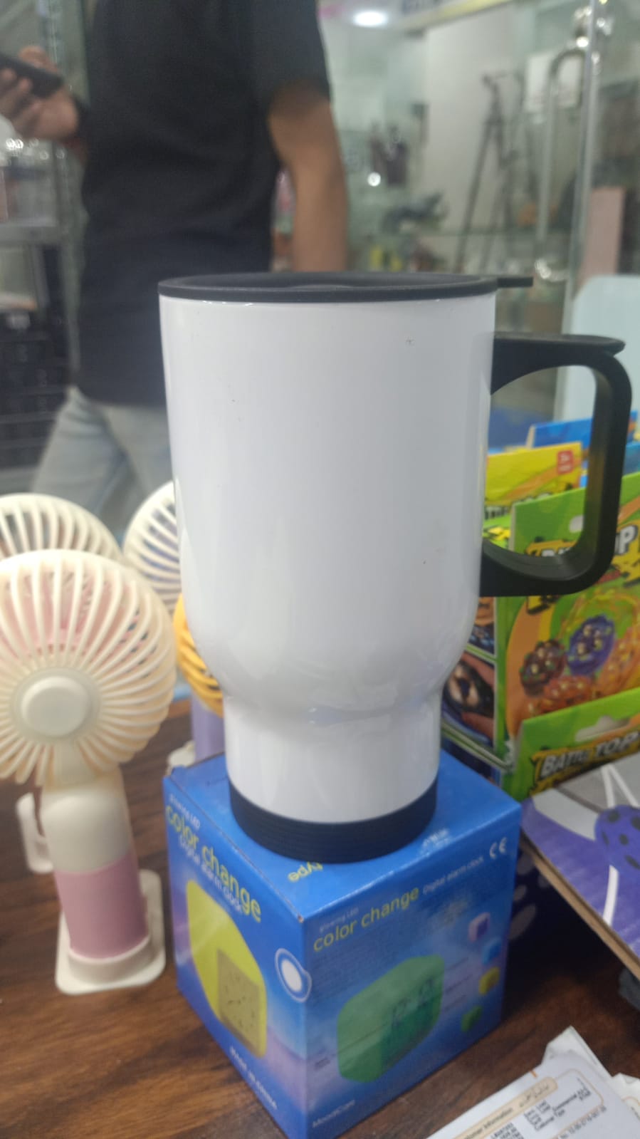 White Glossy Steel Coffee Mug 500ml β Durable Stainless Steel Cup for Hot & Cold Drinks | Office, Travel & Home Use